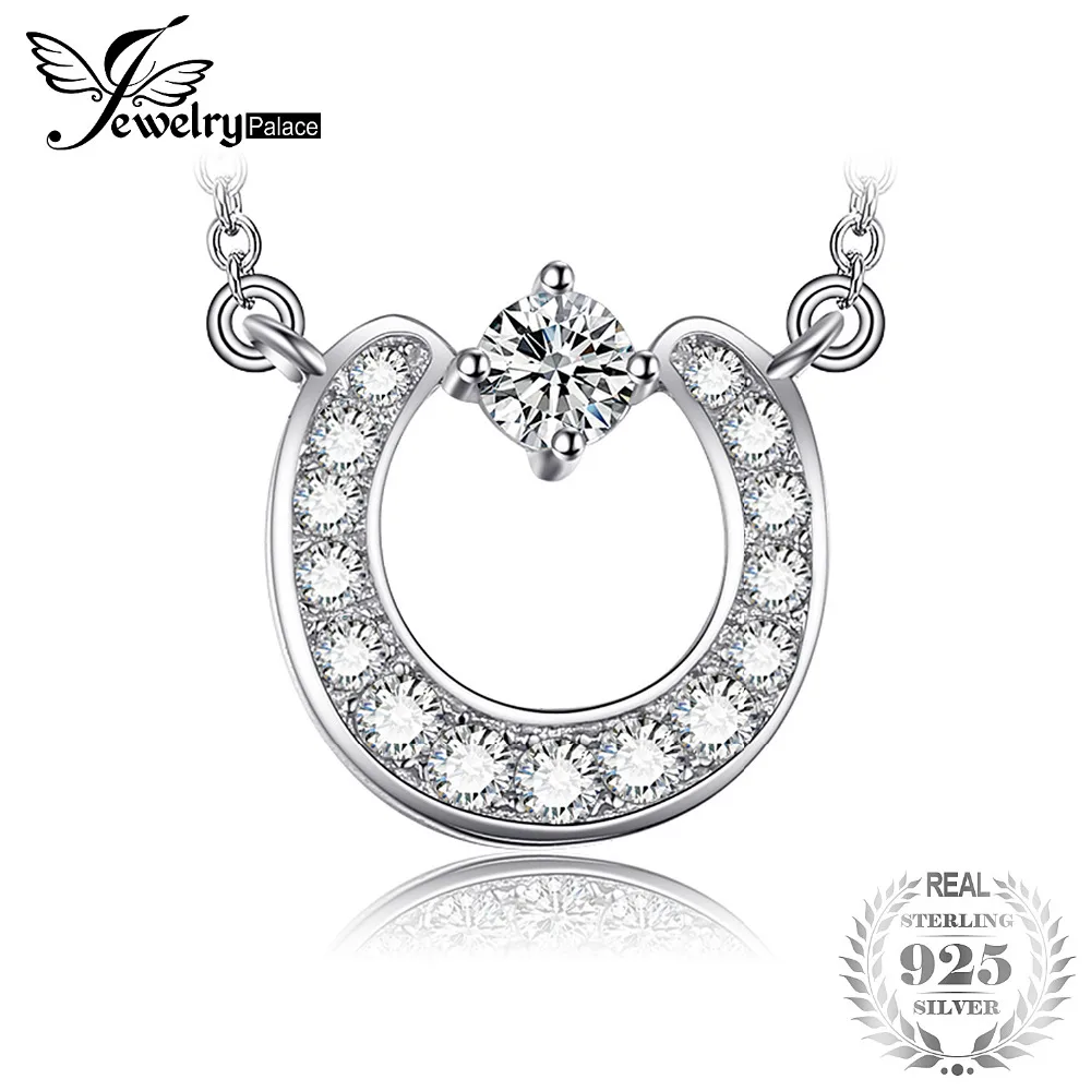 

JewelryPalace Fashion 0.3ct Cubic Zirconia Chain Adjust Necklaces 925 Sterling Silver 45cm New Fine Jewelry for Women/Wife