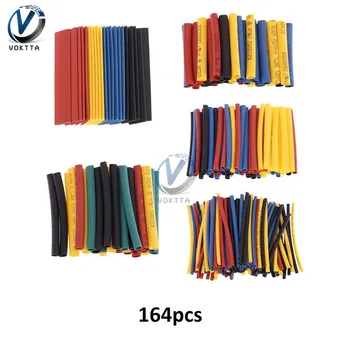 

164pcs Set Polyolefin Shrinking Assorted Heat Shrink Tube Wire Cable Insulated Sleeving Tubing Set Electrical Wrap Wire Cable