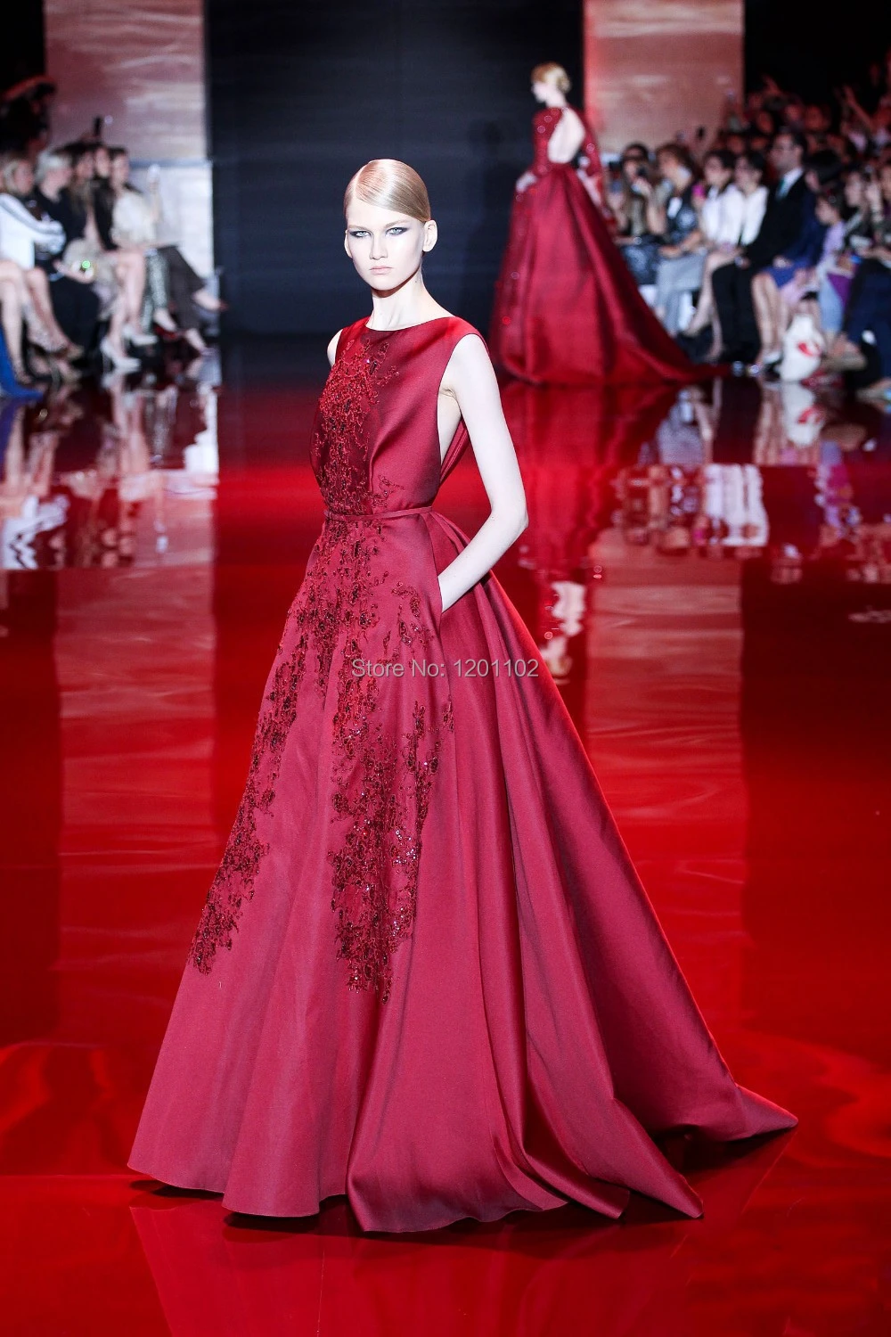 blood red evening gowns