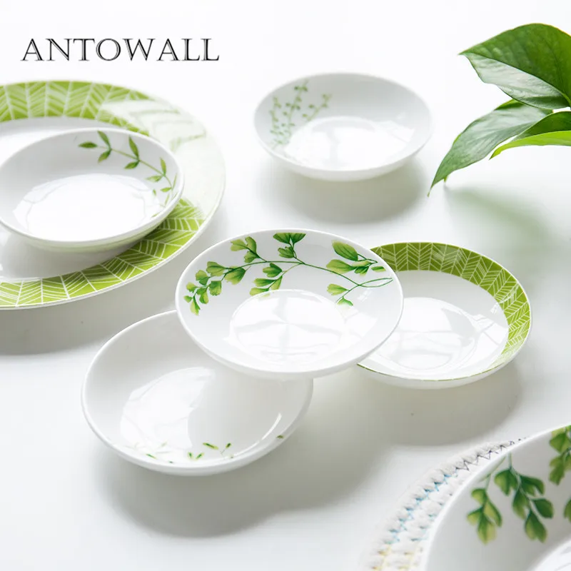 ANTOWALL Household restaurant tableware round ceramic vinegar sauce