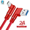 2A rápido de carga de Cable Micro USB de 90 grados 3M Micro de carga de Cable de datos USB para Android Huawei Xiaomi Samsung nylon cable USB ► Foto 1/6