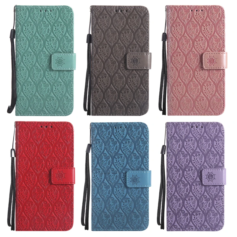 

PU Leather Flip Wallet Embossing Vine Soft Phone Silicone Case Cover Shell Coque for Apple iPhone 5 5S SE 6 6G 6S 7 8 Plus X