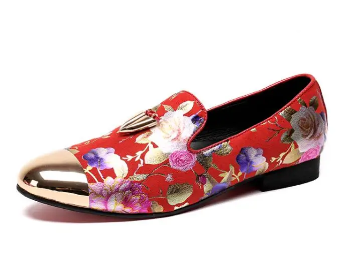Luxus Heißer Verkauf Mode Party Hochzeit rot Handgemachte Männer Neue Leder Size46 Faulenzer Blau Schuhe Rot Wohnungen Haopuvsen rrdwP7qf