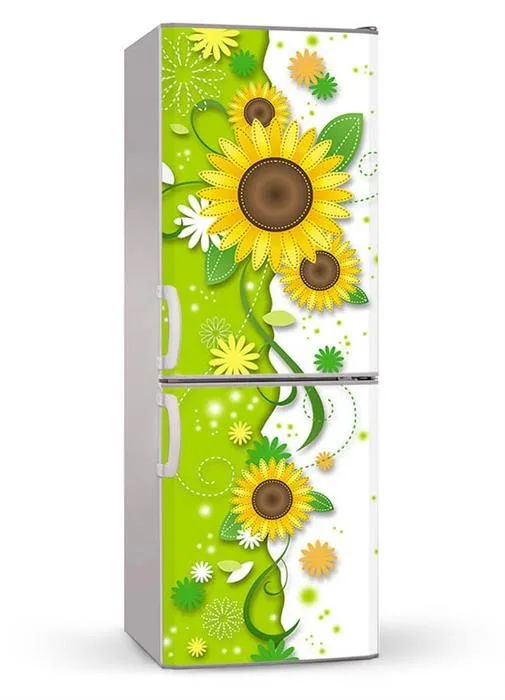 Sticker dishwasher fridge deco appliance roller bamboo ref 523 60x60cm