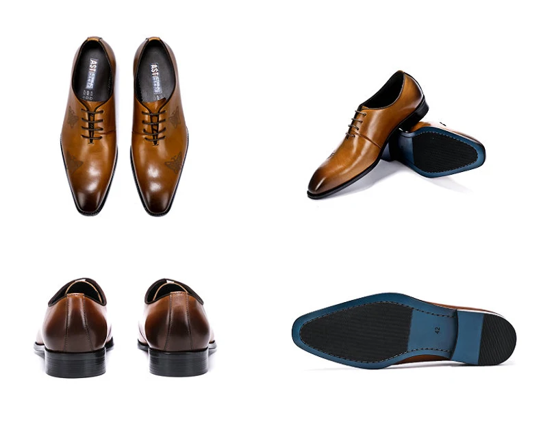 Men's Leather Casual Shoes Business Mens Genuine Leather Moccasins Men Oxfords Shoe Office Casual Leather Shoes Men Big Size 45  (14)