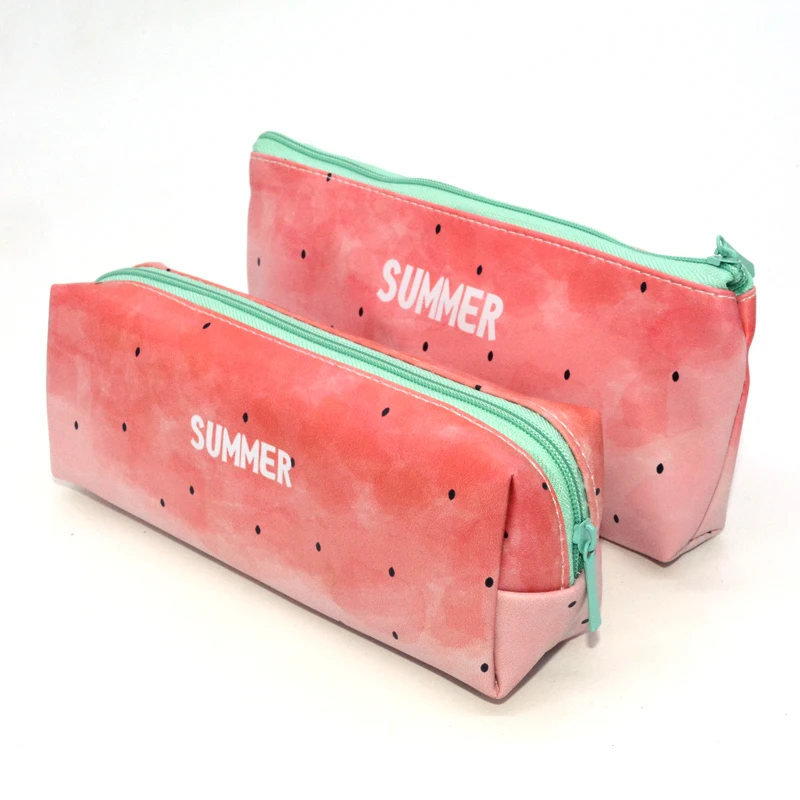 

watermelon pencil case PU leather kalem kutusu summer school supplies estuche escolar estojo escola trousse scolaire stylo
