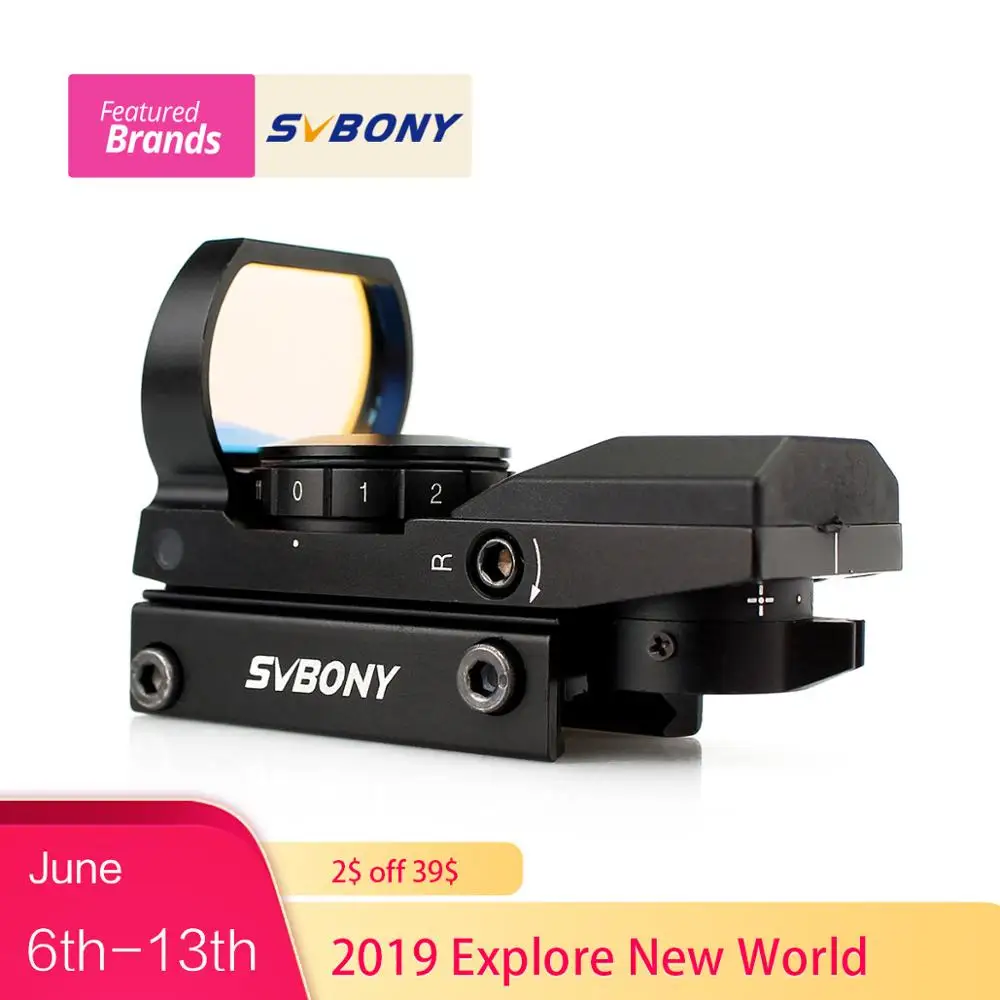 

SVBONY 22-33mm Single Red Dot Reflex Sight Riflescope Reflex Optics Sight Reticles 11 Level of Brightness Hunting ShootingF9139