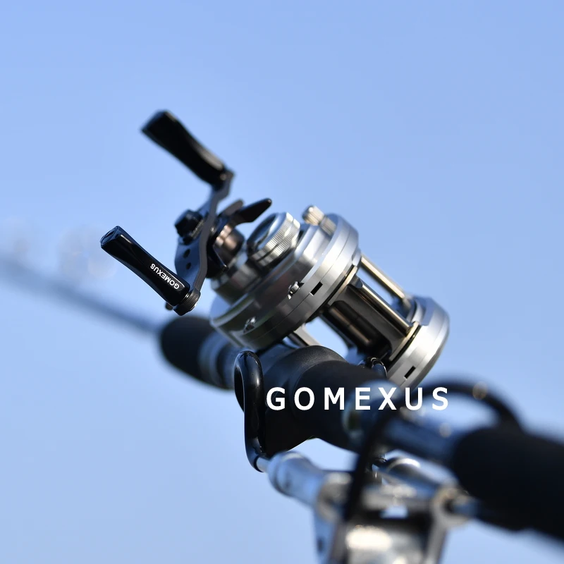 Gomexus Power Handle Carbon For Shimano Daiwa Abu Garcia Baitcasting Reel Round Reel Handle 90mm Spindle 7*4mm As Description