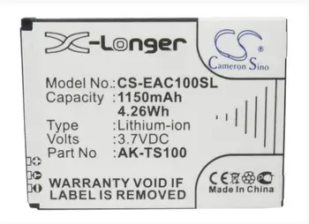 

Cameron Sino 1150mah battery for EMPORIA TELME TS100 TS100S AK-TS100 Mobile, SmartPhone Battery