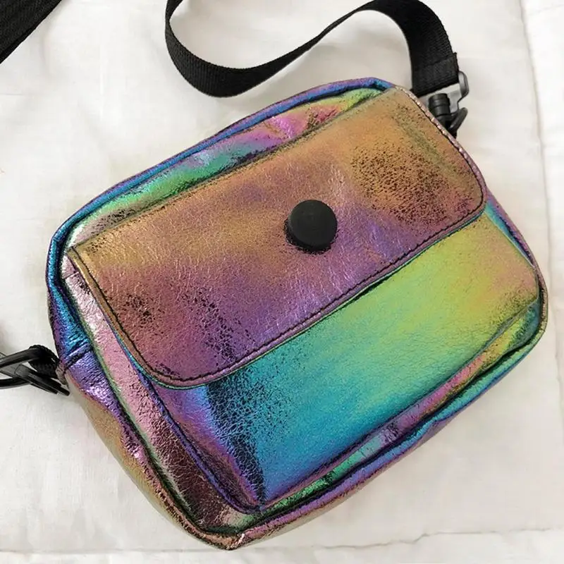 Водонепроницаемые кожаные сумки через плечо женские лазерные сумки через плечо для женщин 2019 Мини откидной кошелек bolsa feminina клатч
