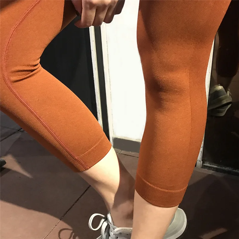 Women Yoga Pants High Waist Close Seven Part Lift The Hips Sports Pants Bodybuilding Leisure Time Pants Running Gym trousers 