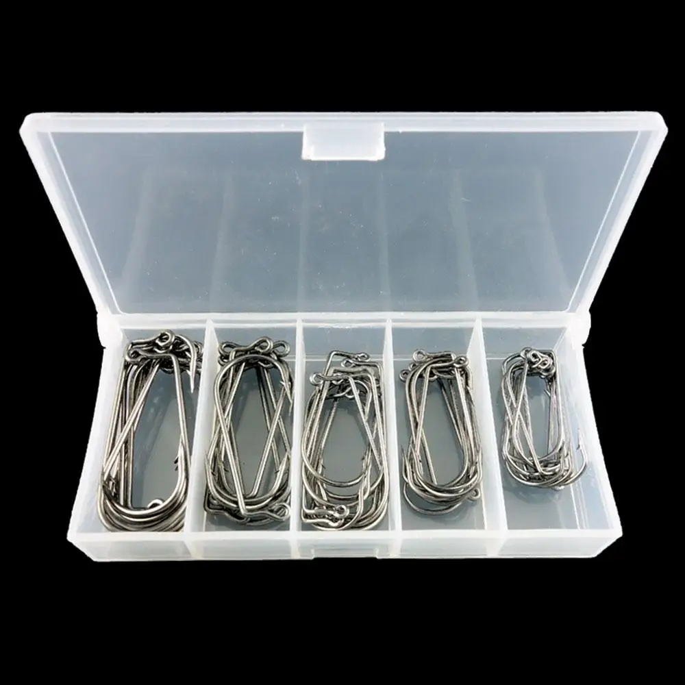

Fishing Hooks High Carbon Steel Worm Senko Bait Jig Fish Hooks with Plastic Box