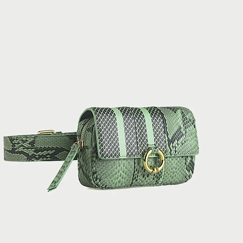 Annmouler модная женская поясная сумка из искусственной кожи, поясная сумка под змеиную кожу, дизайнерская поясная сумка, набедренная сумка, сумка для телефона