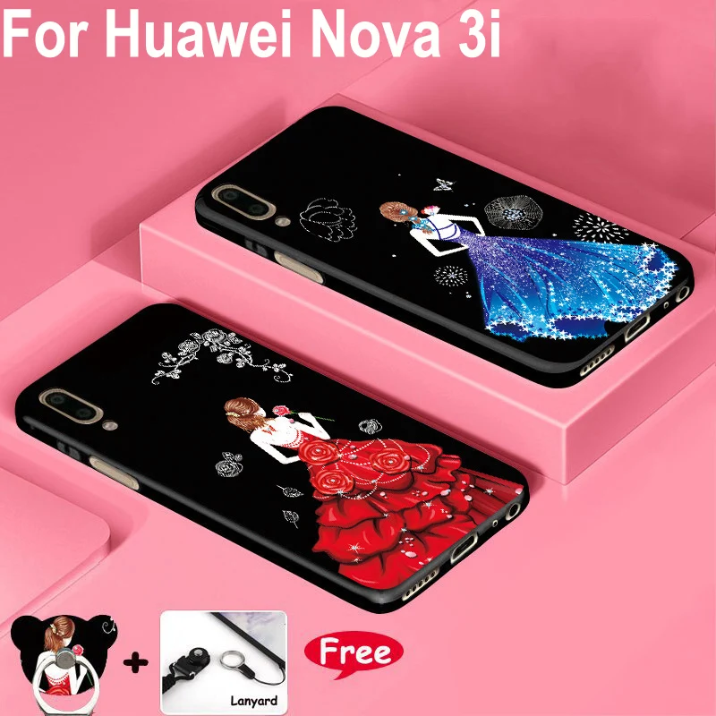 Чехлы для телефонов Huawei Nova 3i чехол мягкий силиконовый сумка 6 3 дюйма i чехлы nova3i