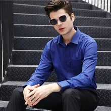 Новое поступление модная мужская клетчатая рубашка деловая Повседневная рубашка полосатая Мужская рубашка мужские рубашки с длинным рукавом мужская деловая блуза