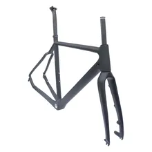 Велокросс углерода велосипед рама черный матовый 51/53/55см БСА дорожный велосипед дисковые рама полностью карбоновая рама