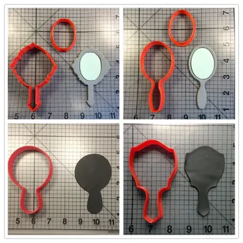 

2018 Mirror Fondant Cake Decorating Tools Custom Made 3D Printed Cookie Cutter Set Stamp for Mirror made of PLA Many Times Use