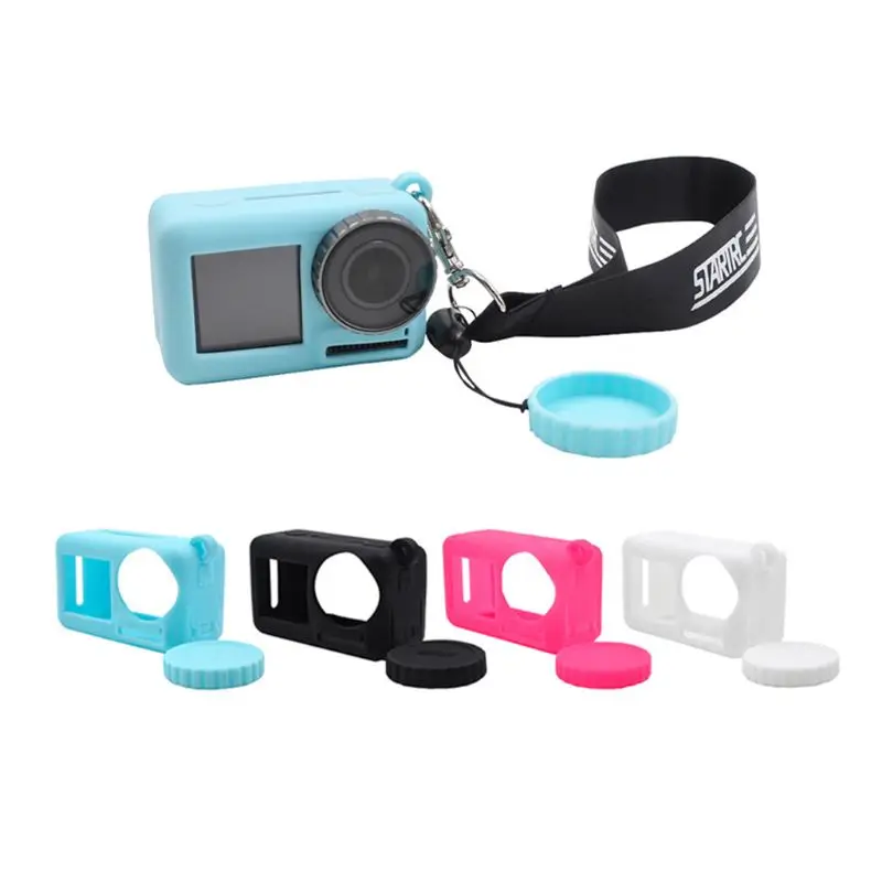

OOTDTY Durable Scratch Resistant Frame Protective Silicone Cage Shell Cover Lens Case for DJI Osmo Action Camera Accessories