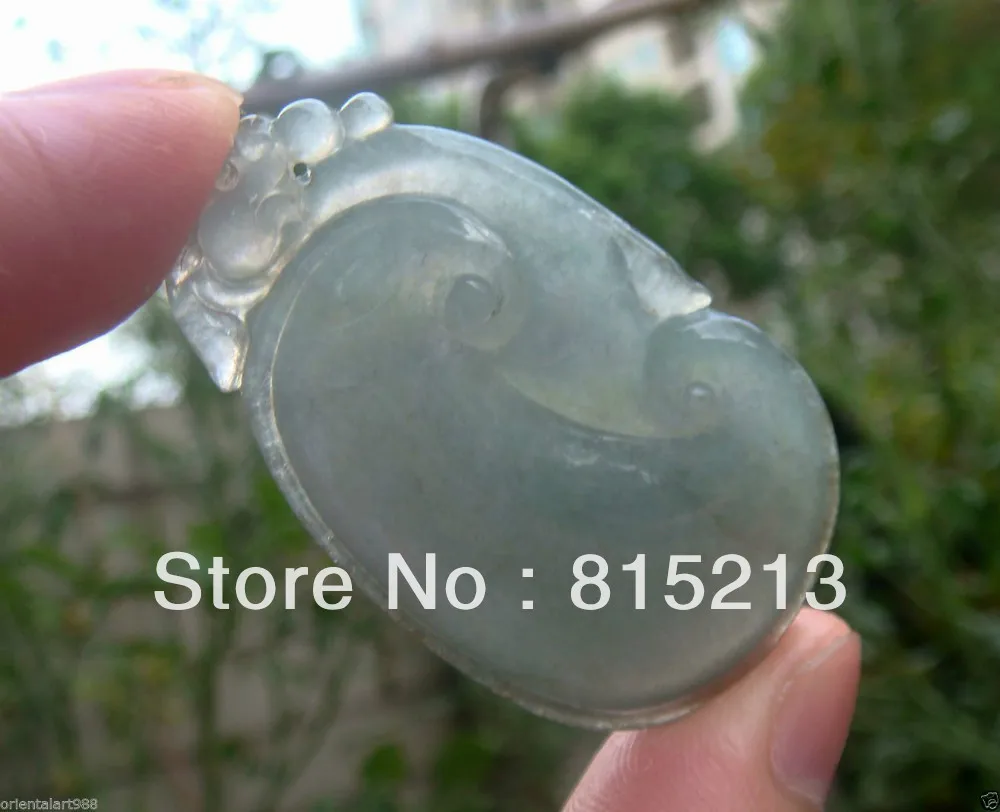 

ddh0027 IOily cy Green 100% Natural A Grade Jade Jadeite Emerald Pendant PiXiu