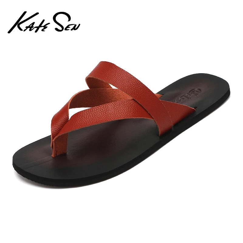 

KATESEN new summer men's flip-flops high quality beach sandals non-slip men's slippers Zapatos Hombre casual shoes men's shoes