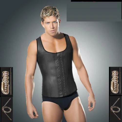 Men Sport Latex Waist Training Cincher 