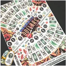 Новые MG180-14 долларов США дизайн ногтей наклейки 3d наклейки на ногти Стразы DIY украшения для ногтей