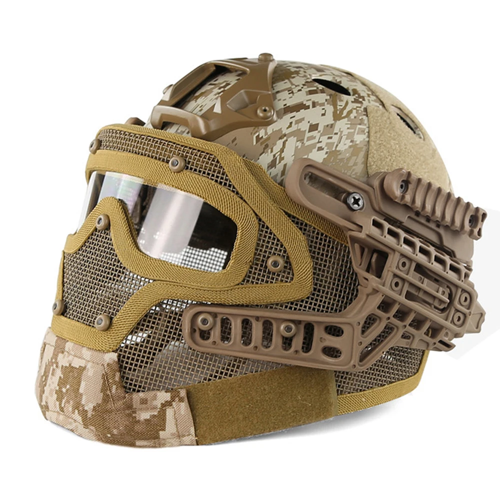 Tactical Helmet, Full-Face Protection Gear Built-in HD
