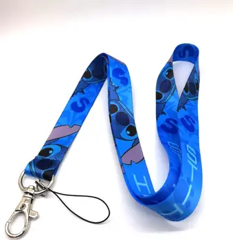 

New 50 Pcs Cute Stitch Key Chains Neck Strap Keys Lanyards Free Shipping LM0318