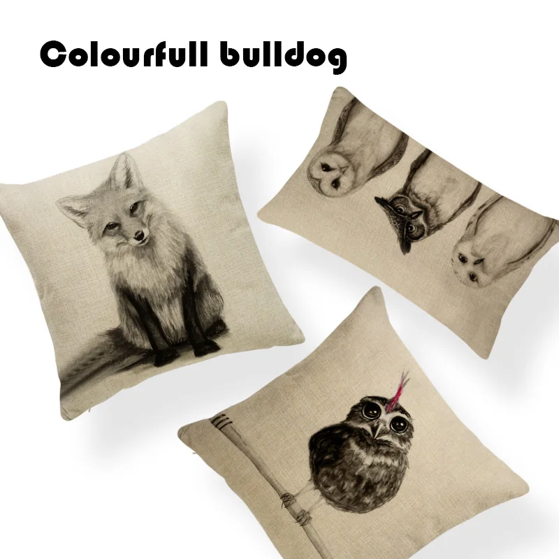 Cushion Cover Funny Pillow Decorative Cushion Cover Smile Black