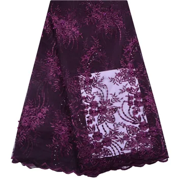 

African Lace Fabric Best Selling Embroidered Nigerian Laces Fabric Bridal High Quality French Tulle Lace Fabric For Women F1319