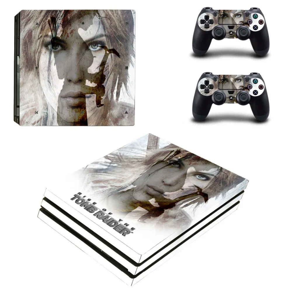 Подъем Расхитительница PS4 Pro кожи наклейки для Sony PlayStation 4 консоли и 2 контроллеры |
