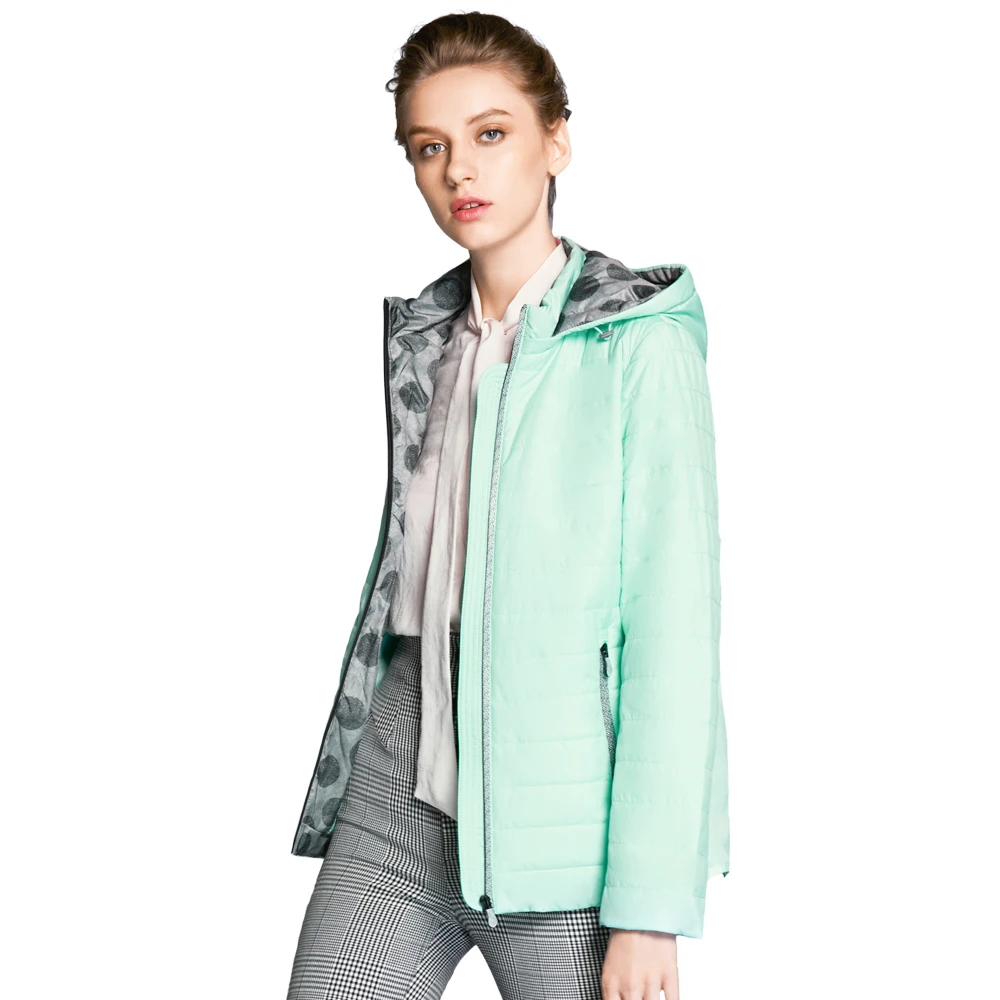 ICEbear 2018 new autumn women coat cotton fashion ladies jacket high quality autumn jacket detachable hat brand coat GWC18038D