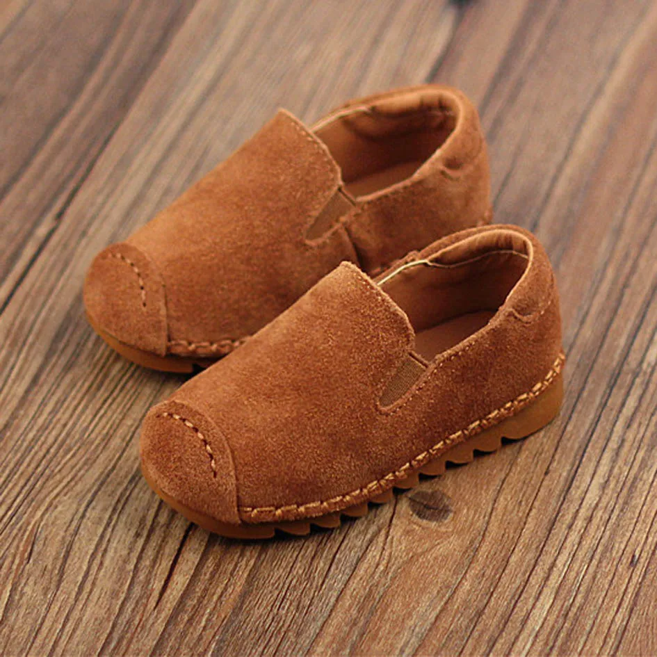 2017 Spring Suede Toddler Boys Loafers Slip on Baby Boy Leather First