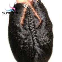 Sunnymay 13x4 Kinky Straight Wigs With Baby Hair Pre Plucked Lace Front Human Hair Wigs 130