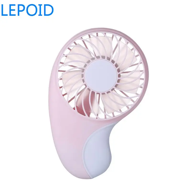 LEPOID мини-портативный вентилятор персональный портативный настольный стол ожерелье вентиляторы с USB перезаряжаемой батареей охлаждения Электрический крутой - Цвет: Розовый