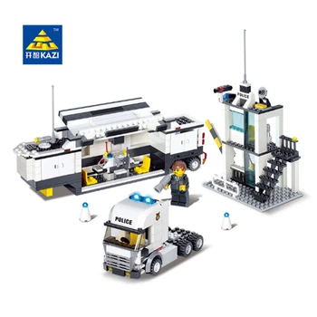 

KAZI 6727 Police Series Building Blocks Police Station Coastal Guard Swat Truck Motorcycle Assemble Educational Toys Boy Gifts