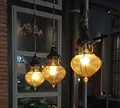 Südost Asiatischen stil pendent lampe kreative glasmalerei vintage kronleuchter-in Pendelleuchten aus Licht & Beleuchtung bei