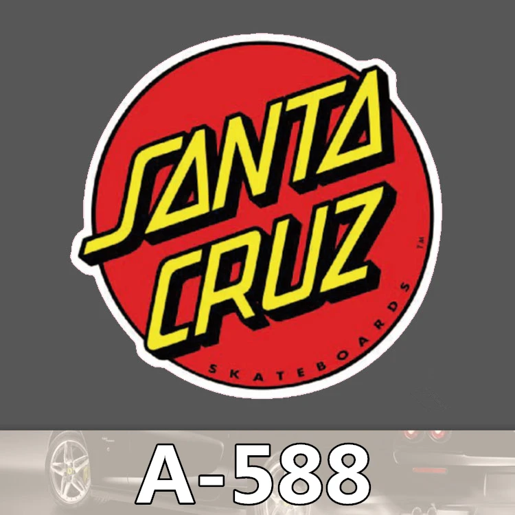 A 588 Santa Cruz Waterproof Cool DIY Stickers For Laptop Luggage Fridge Skateboard Car Graffiti Cartoon