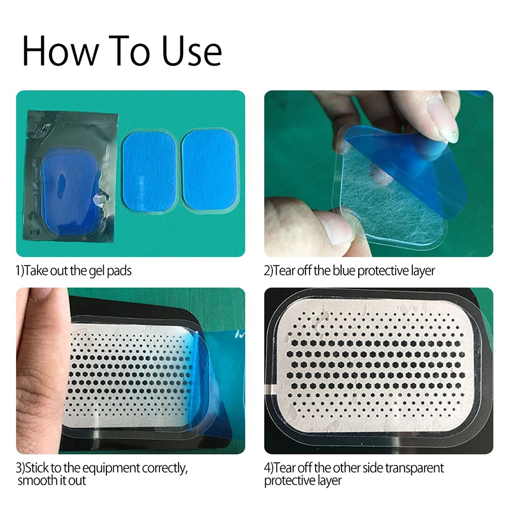 12PCS ABS Hydrogel Pads Gel Sheet Abdominal Muscle Stimulator Trainer Accessories EMS Toning Fitness Gym Home Hydrogel Sticker (10)