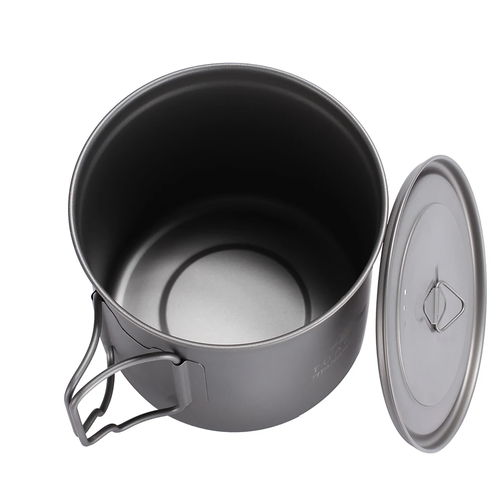 TOAKS POT-1100 de titanio olla taza Camping al aire libre de recipiente con tapa