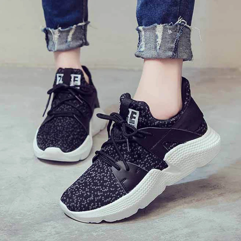 

Quanzixuan Sneakers for Women 2018 Fashion Breathable Ladies Casual Shoes Comfortable Lace Up Women Vulcanized Shoes Lightweight