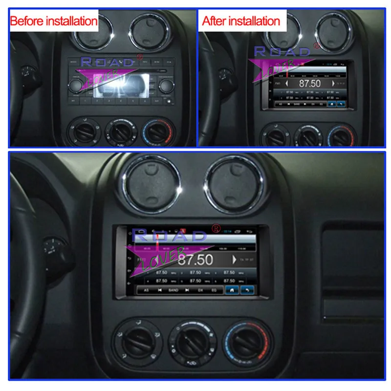 Discount Roadlover Android 9.0 Car GPS Navi Player For Jeep Compass Wrangler Journey Grand Cherokee 2010 Sebring 2006 300C Stereo NO DVD 7