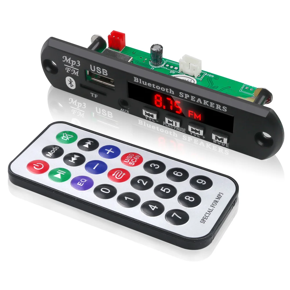 Автомобильный аудио USB TF FM Радио MP3 модуль kebidu беспроводной Bluetooth 12 в WMA декодер