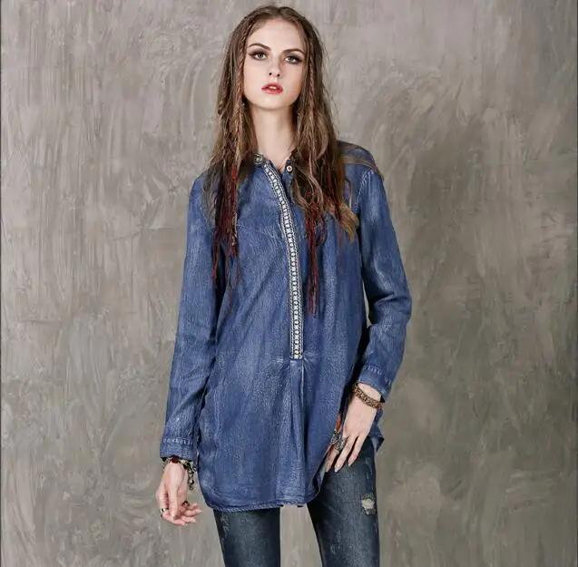 women's denim blouses