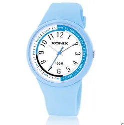 XONIX Boys Girls Sports Watches Quartz Waterproof 100m Swimming Diving Jelly Soprts Children watches Gift