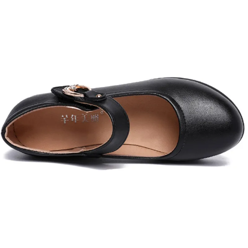Pour Printemps forme Femme Travail Noir Talons Split Haute Chaussures En 2019 Pompes Cuir De Chaussure Creepers Femmes Coins Plate Automne wqwRz1g6Yx