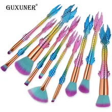 Mermaid Shaped Makeup Brushes Set 5/10pcs Fishtail Eyeshadow Contour Foundation Concealer Blush Brushe Powder Eye Beauty Tools : image Mermaid Shaped Makeup Brushes Set 5/10pcs Fishtail Eyeshadow Contour Foundation Concealer Blush Brushe Powder Eye Beauty Tools