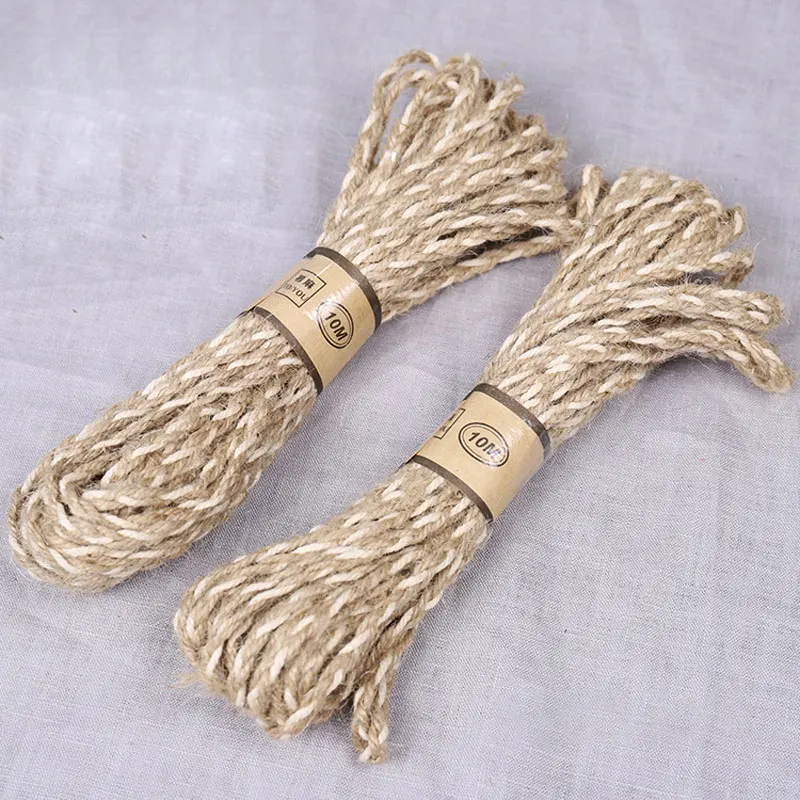 10meter/lot Thickness 0.5mm Natural Color Hemp Rope Cord Home Decor DIY