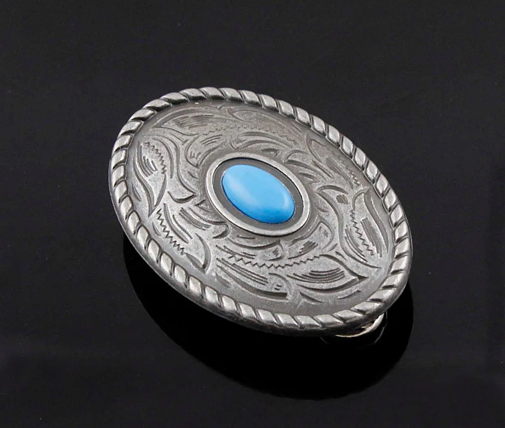 

Screw Eye - Steel Western Biker Vintage Turquoise Metal Ellipses Concho Button Screw Back #3