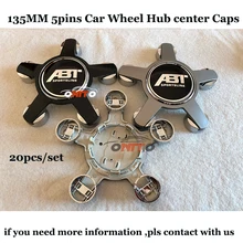 20pcs set of 135mm 5clips 60mm 56mm ABT Logo Auto emblem badge Car Wheel hub center